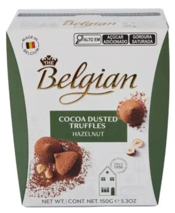 Trufas Belgas com Pedaços de Avelã Cocoa Dusted The Belgian 200g - Importado Bélgica