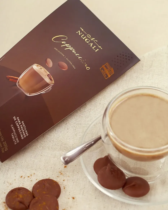 Pastilhas de Chocolate para Cappuccino Cremoso Nugali 200g - Bebida Gourmet