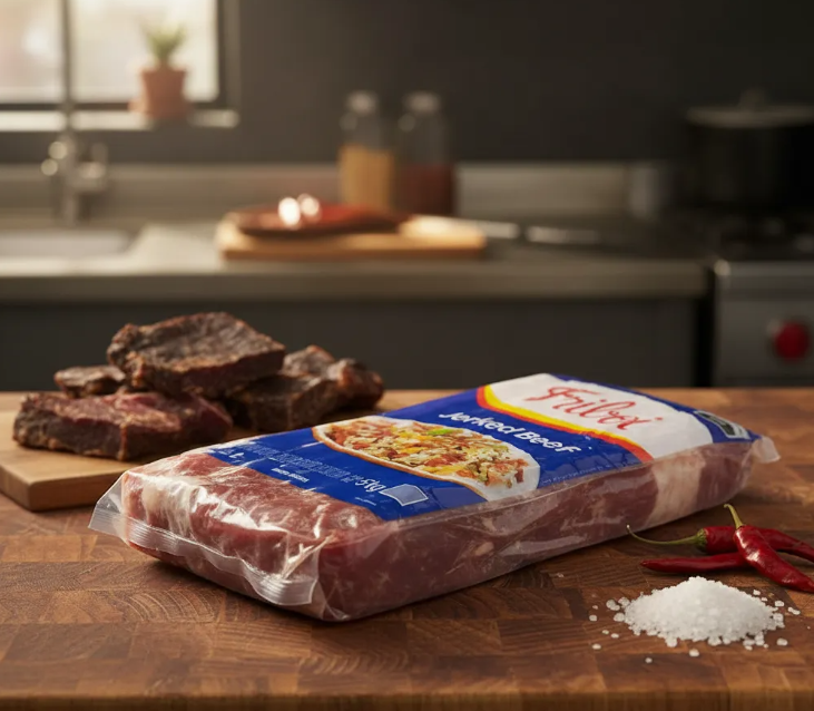 Carne Seca Jerked Beef Dianteiro Friboi Peça 5kg - Embalada a Vácuo para Gastronomia