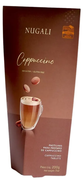 Pastilhas de Chocolate para Cappuccino Cremoso Nugali 200g - Bebida Gourmet
