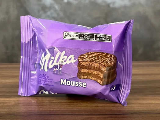 Alfajor Argentino Milka Mousse 55g - Cobertura de Chocolate ao Leite dos Alpes