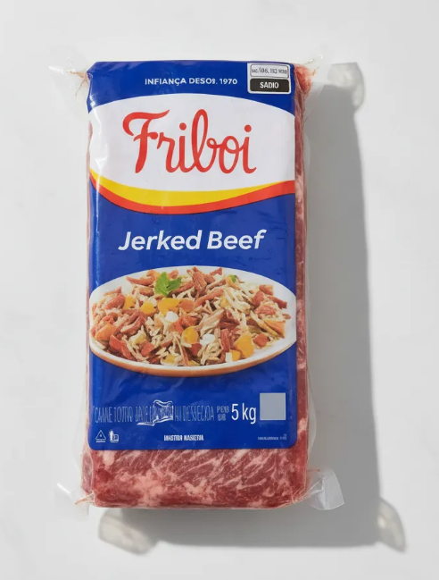 Carne Seca Jerked Beef Dianteiro Friboi Peça 5kg - Embalada a Vácuo para Gastronomia