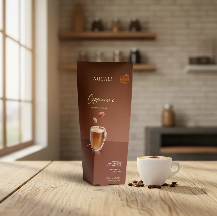 Pastilhas de Chocolate para Cappuccino Cremoso Nugali 200g - Bebida Gourmet